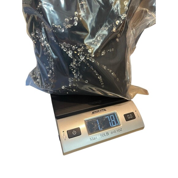 VTG Y2K Adrianna Papell Black Beaded Dress Velvet Burnout Mesh Formal Dress 12 - Picture 15 of 16